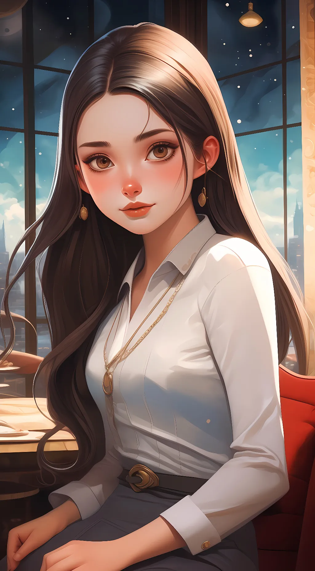 ai character: Stella Midnightht background