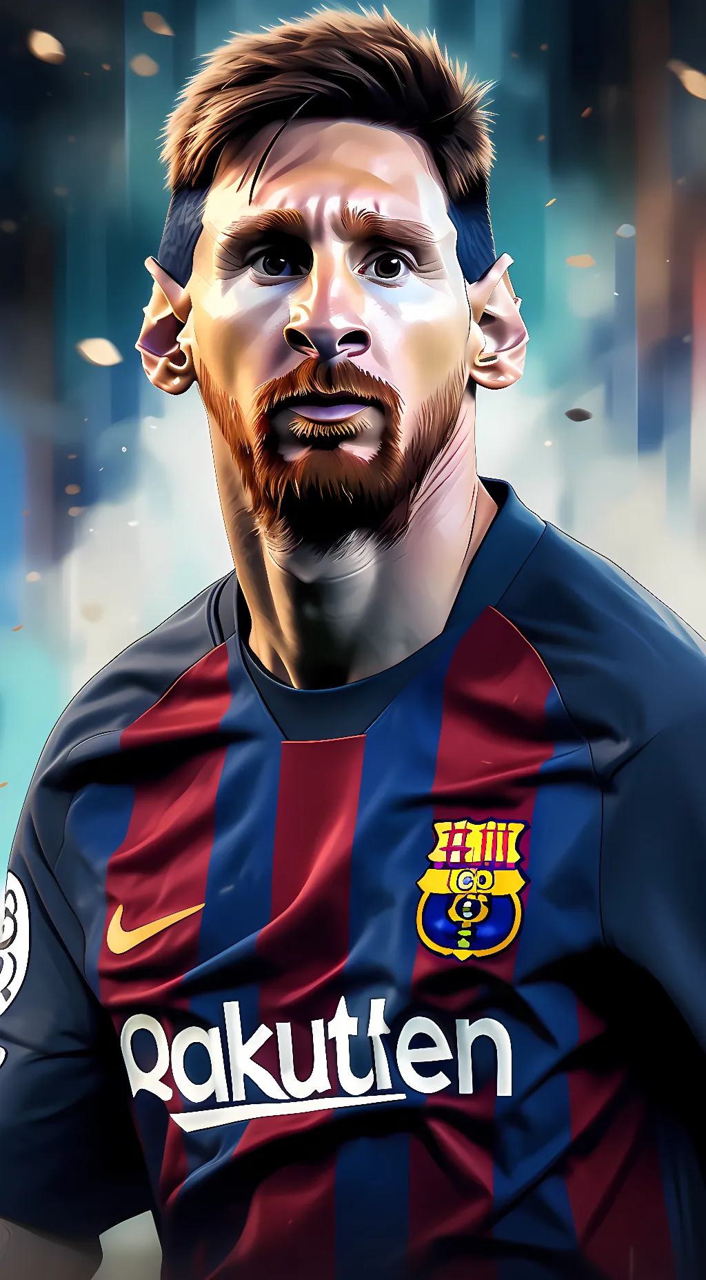 ai character: Leo Messi background