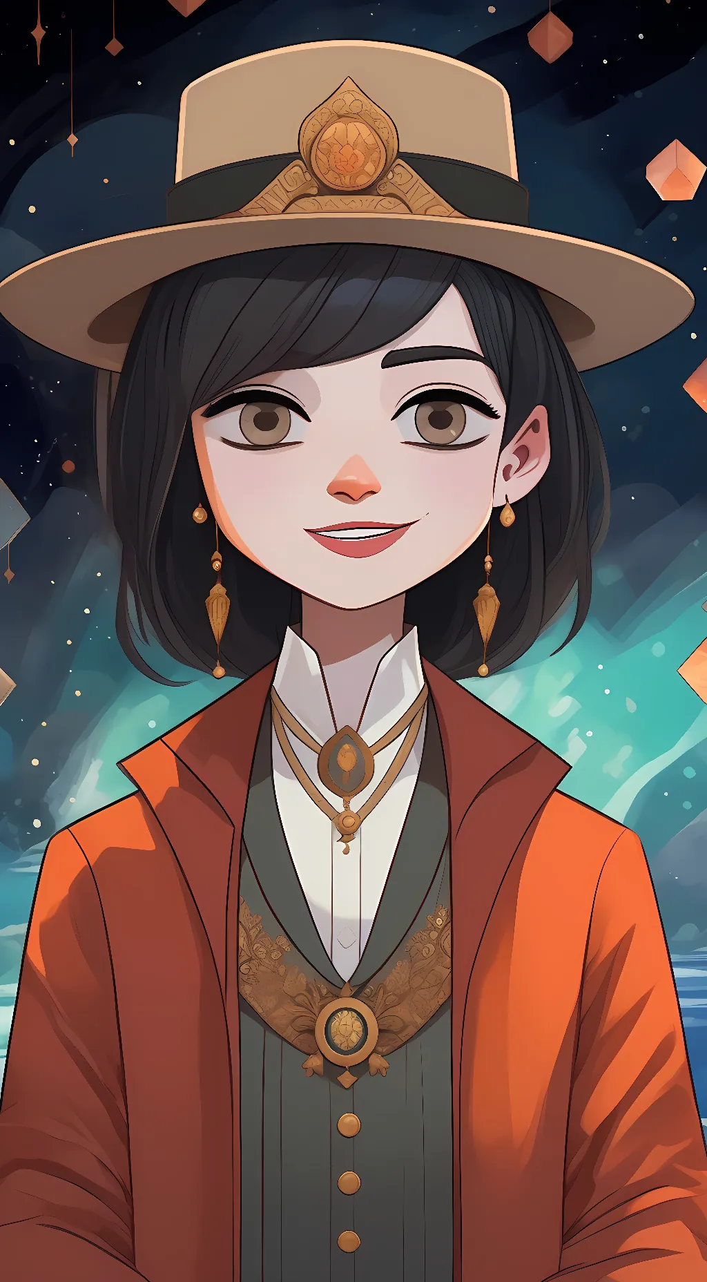 ai character: rose background