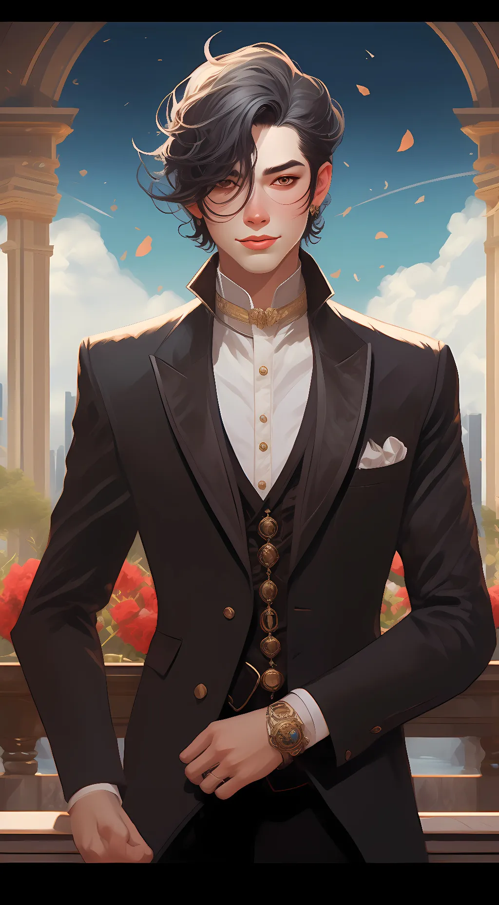 ai character: Mr. heart background