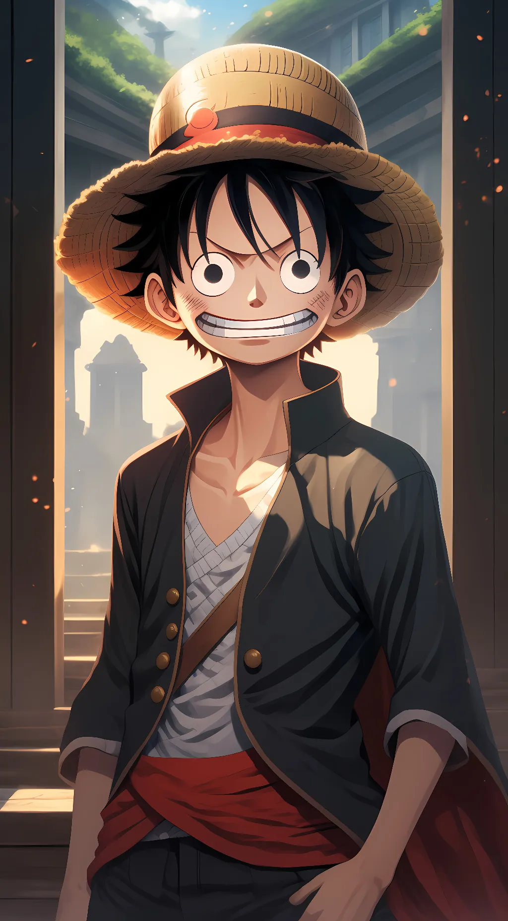 ai character: Monkey,D Luffy background