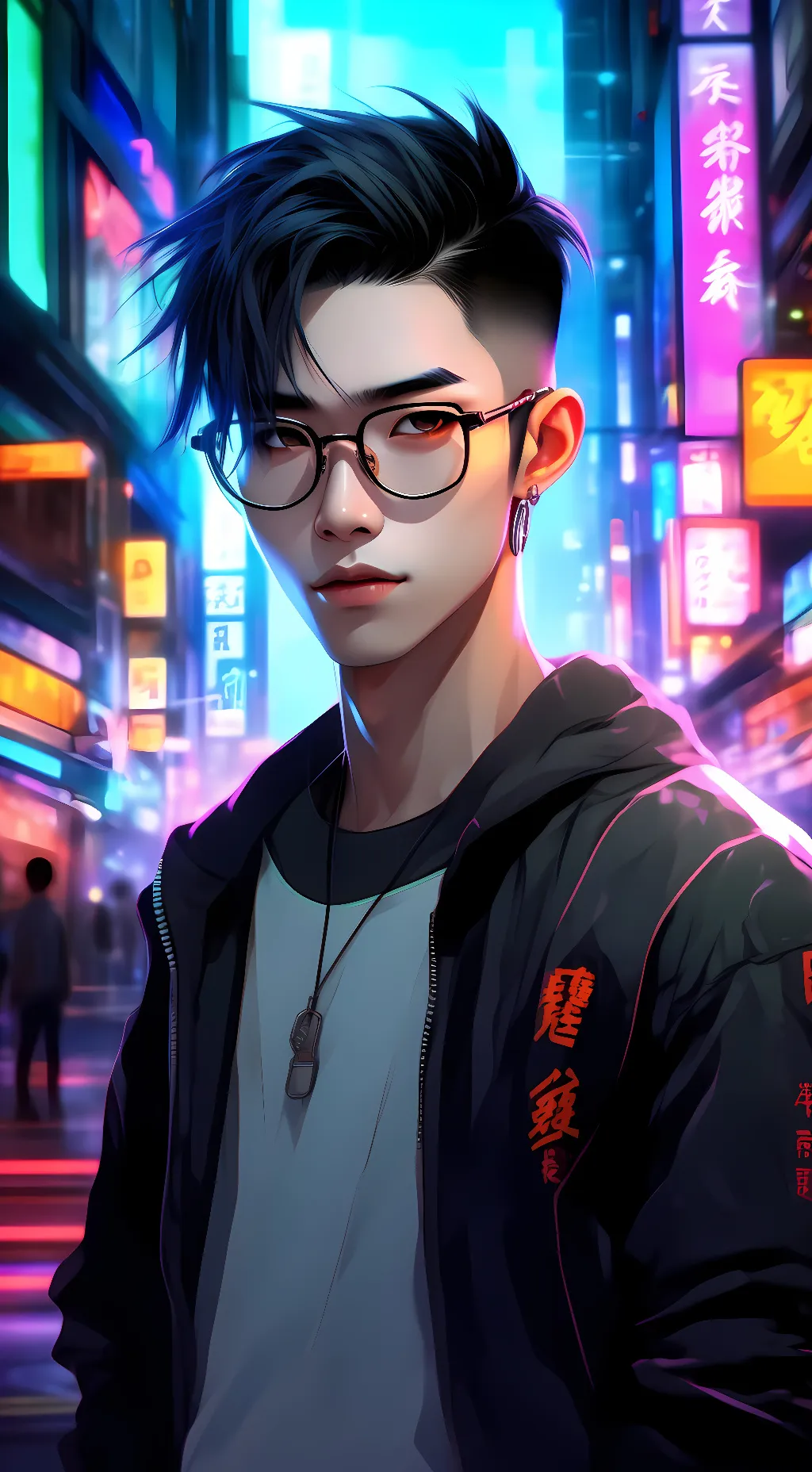 ai character: Pasokon Otaku background