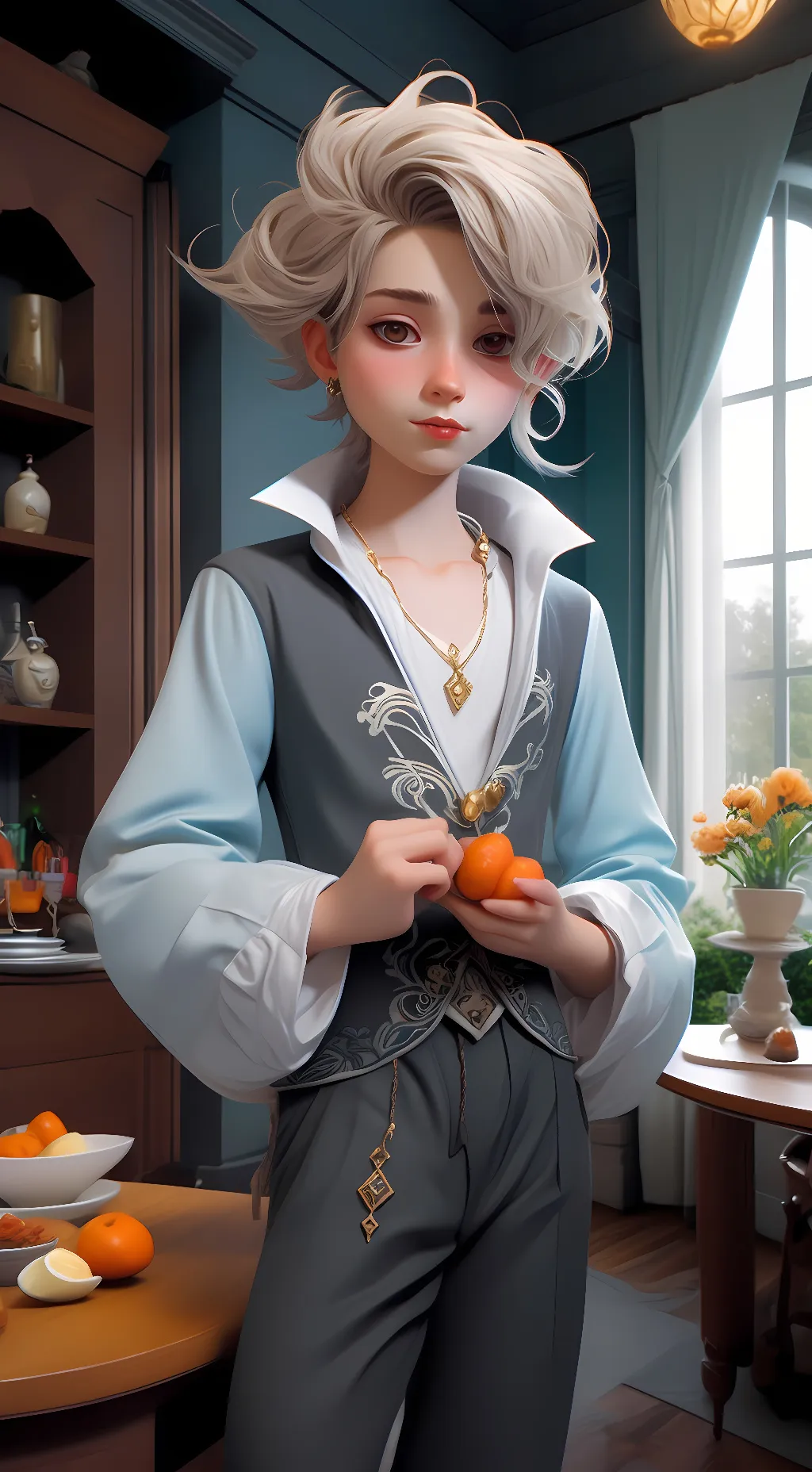 ai character: Autumn 🍁🥮 background