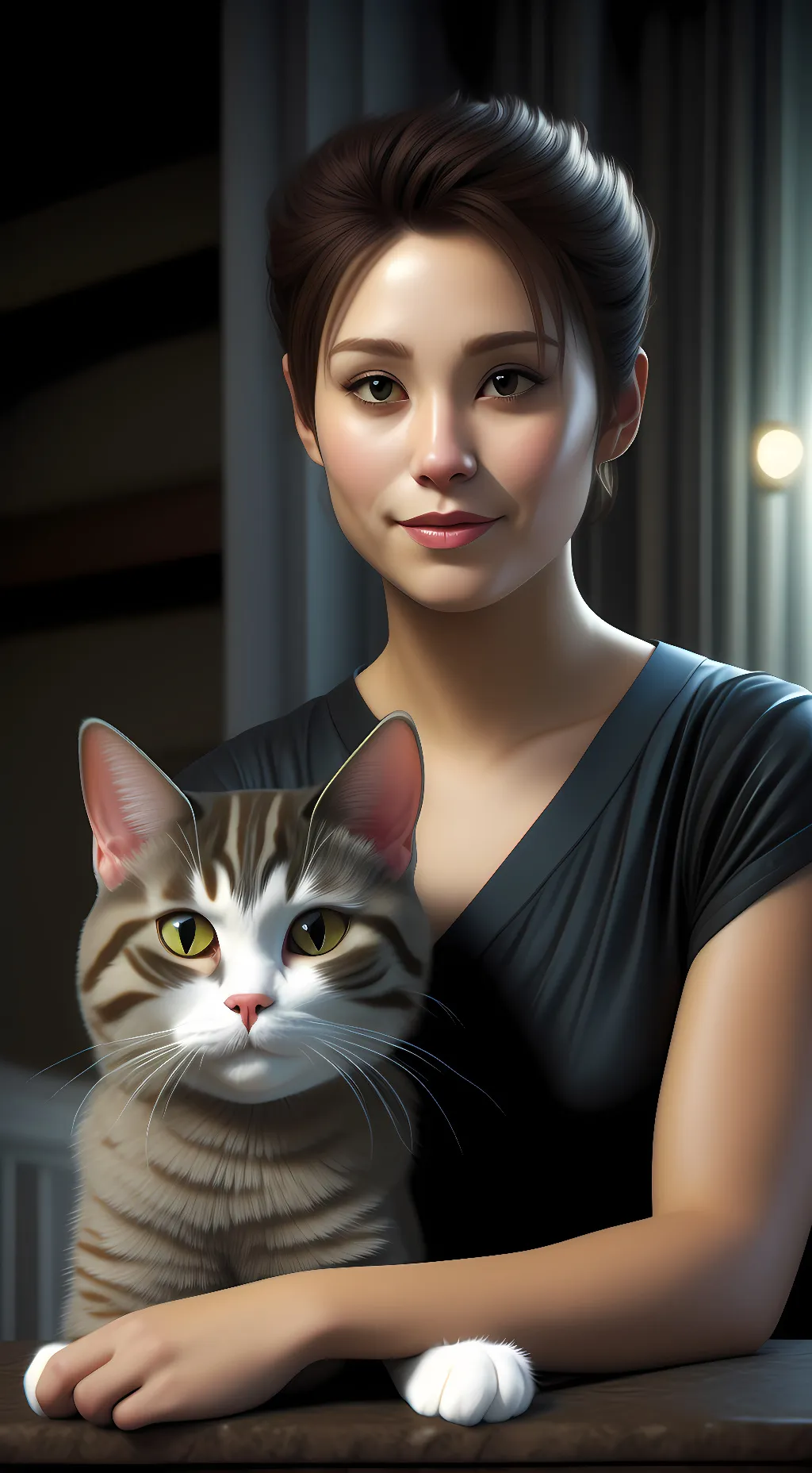 ai character: Moby the cat background