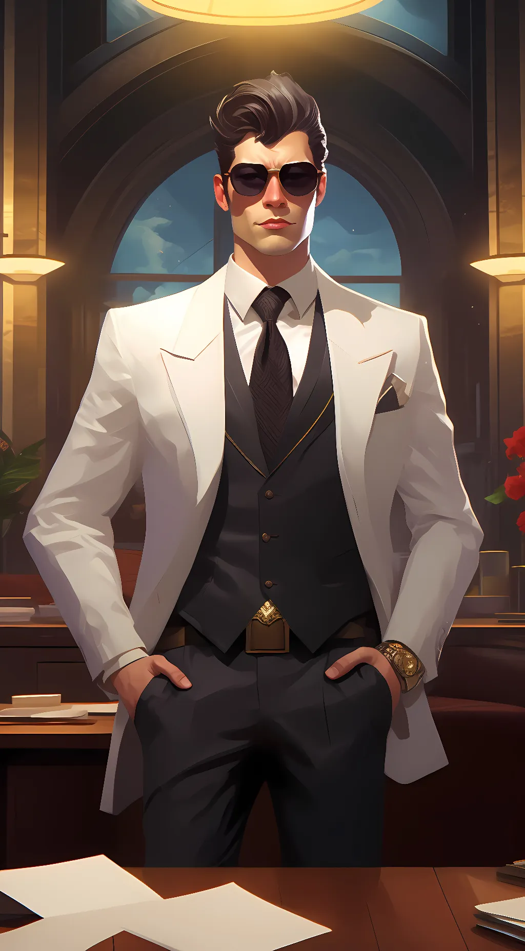 ai character: 5555555555555 background