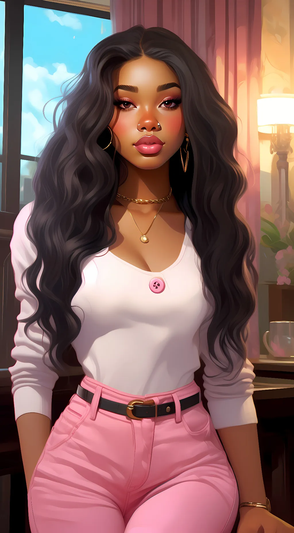 ai character: Nami background