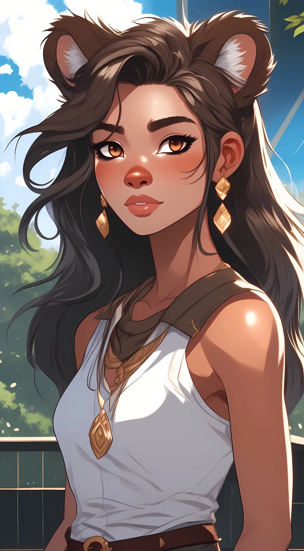 ai character: Sanaa(Radiance) background