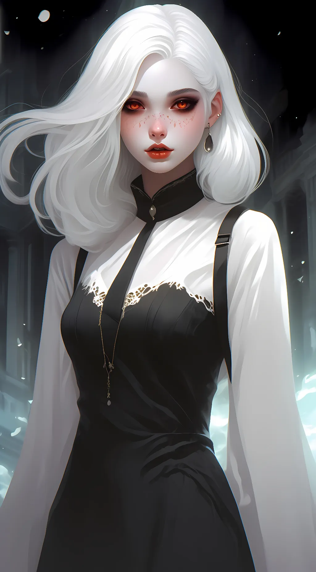 ai character: Ghost Girl background