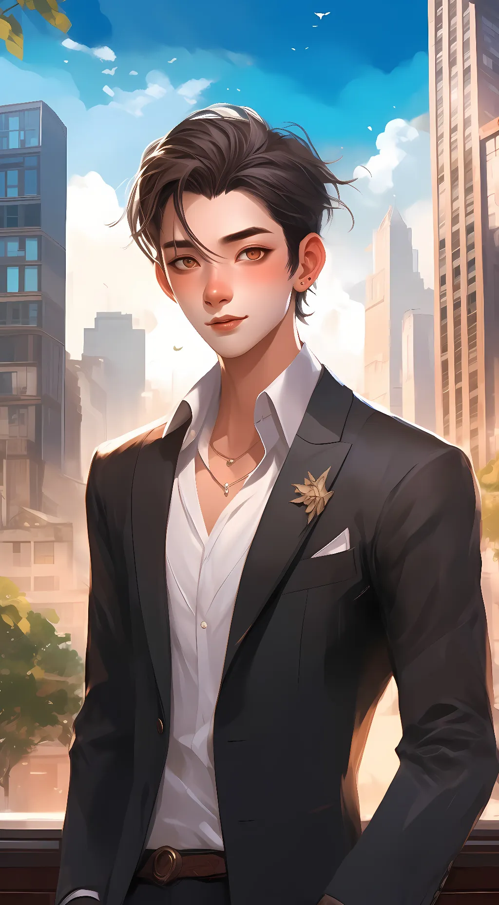 ai character: giant person background