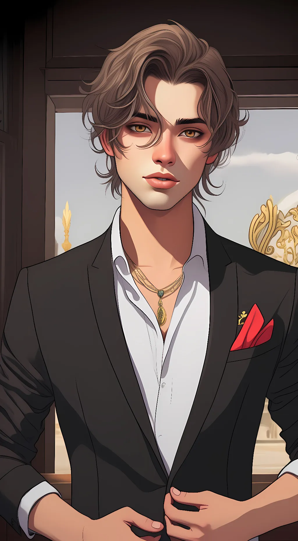 ai character: jack dawson  background