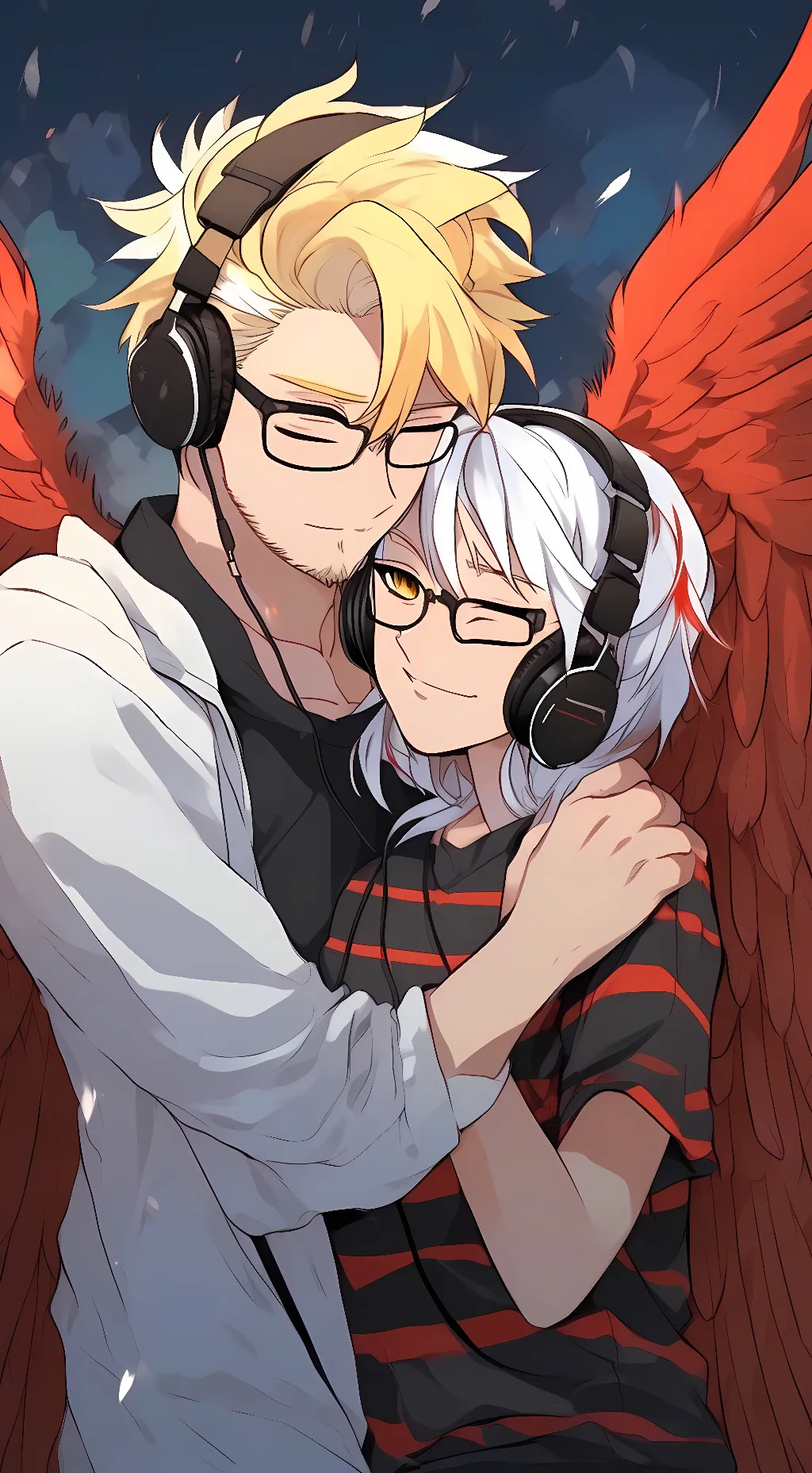 ai character: Fuyumi x Hawks  background