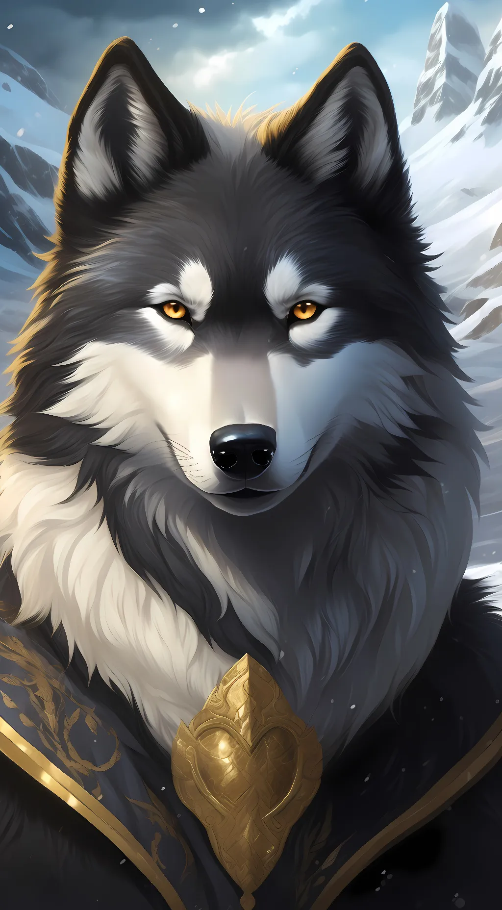 ai character: black flame background