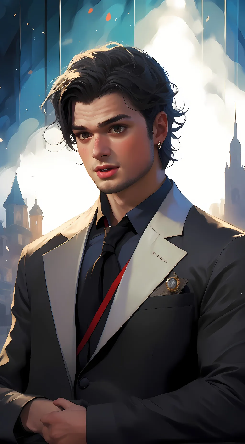 ai character: Steve Harrington  background