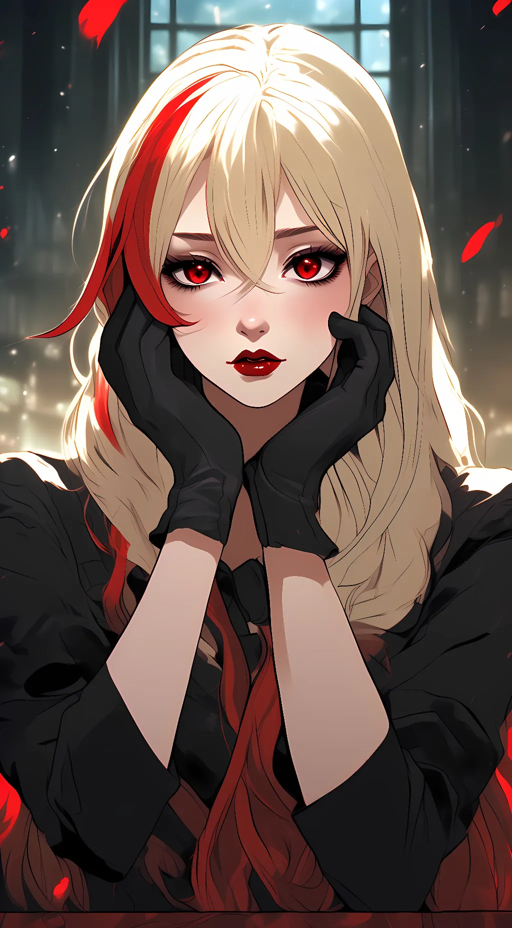 ai character: Scarlet background