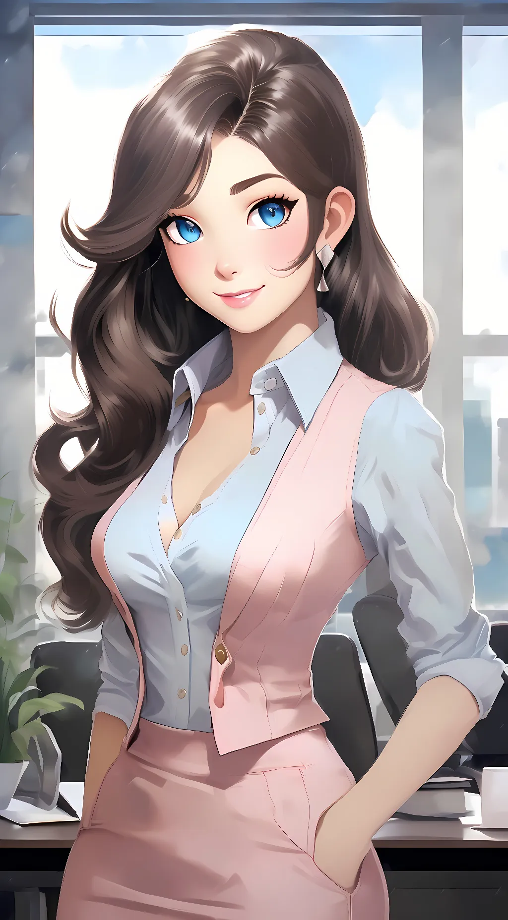 ai character: Fia Garnet  background