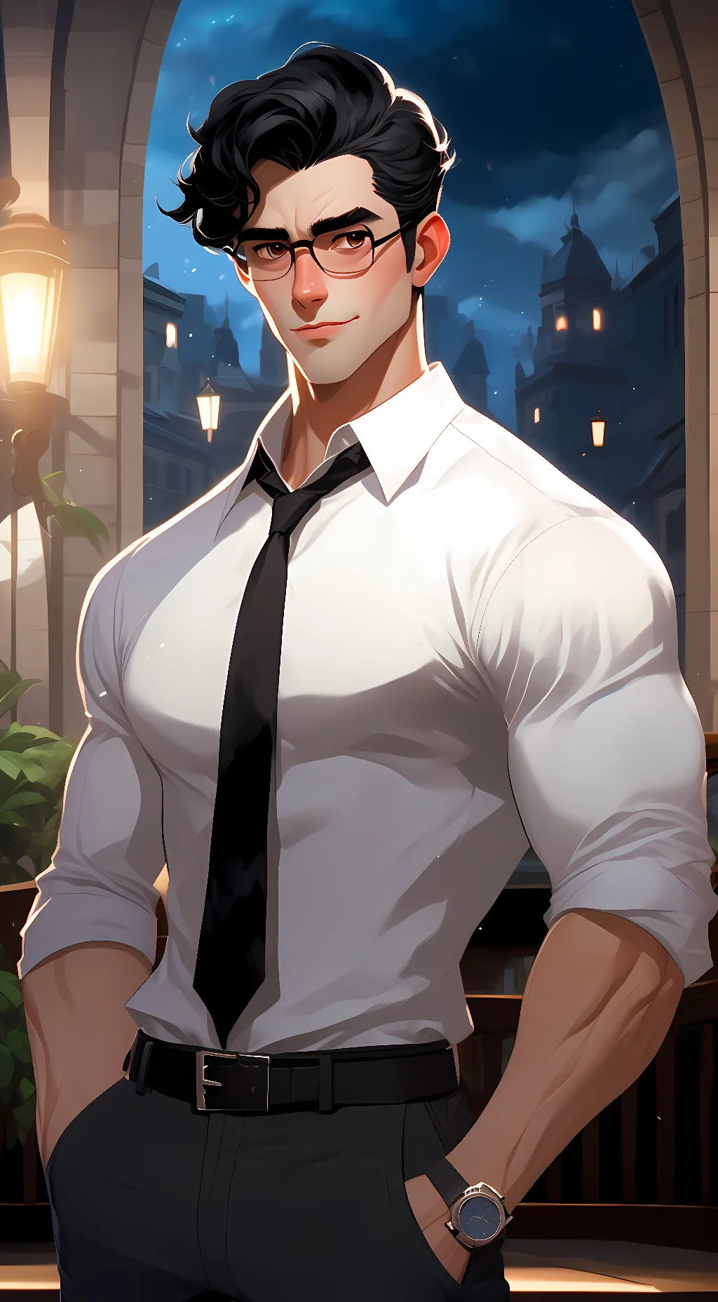 ai character: Mr.Evans background