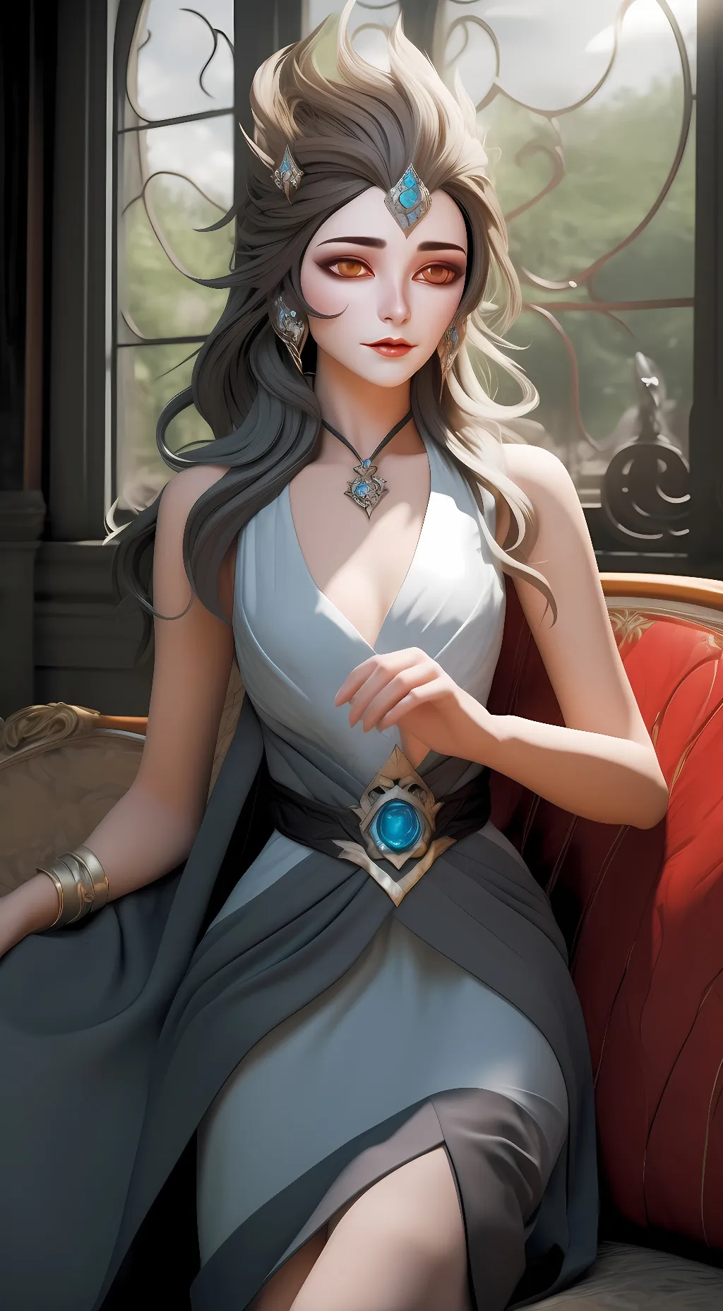 ai character: fem stolas background