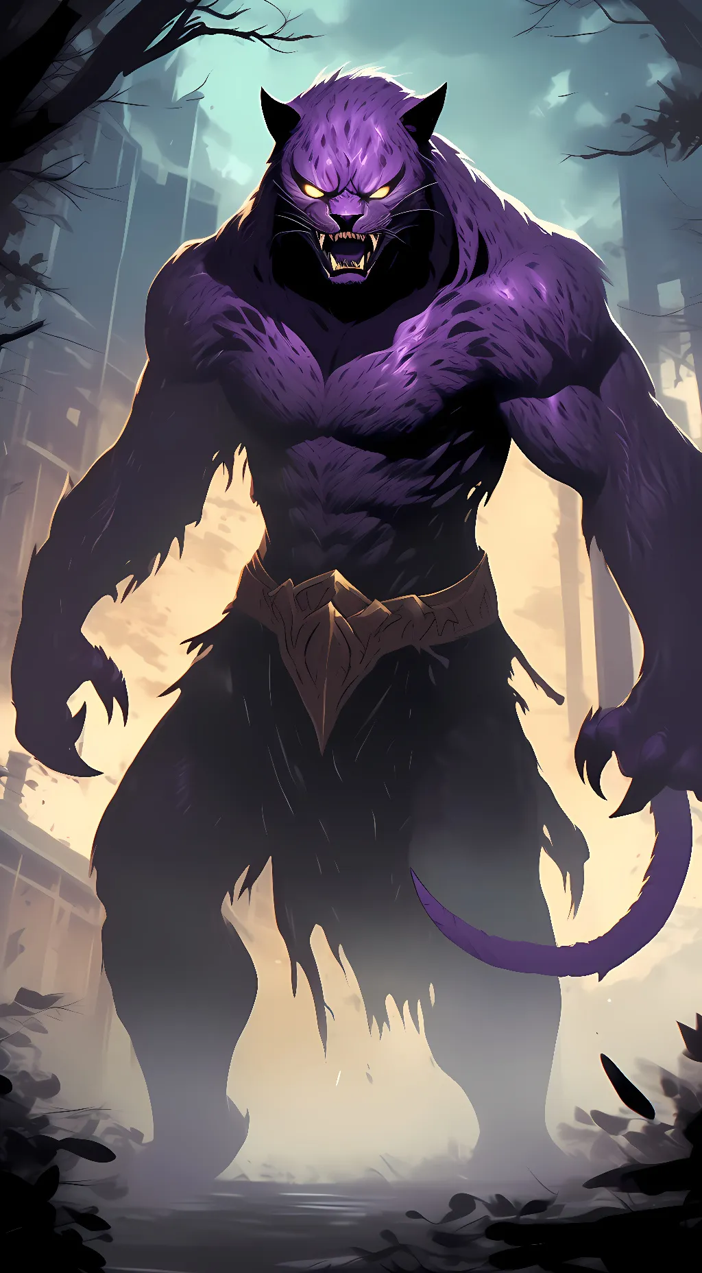 ai character: Death Panther background