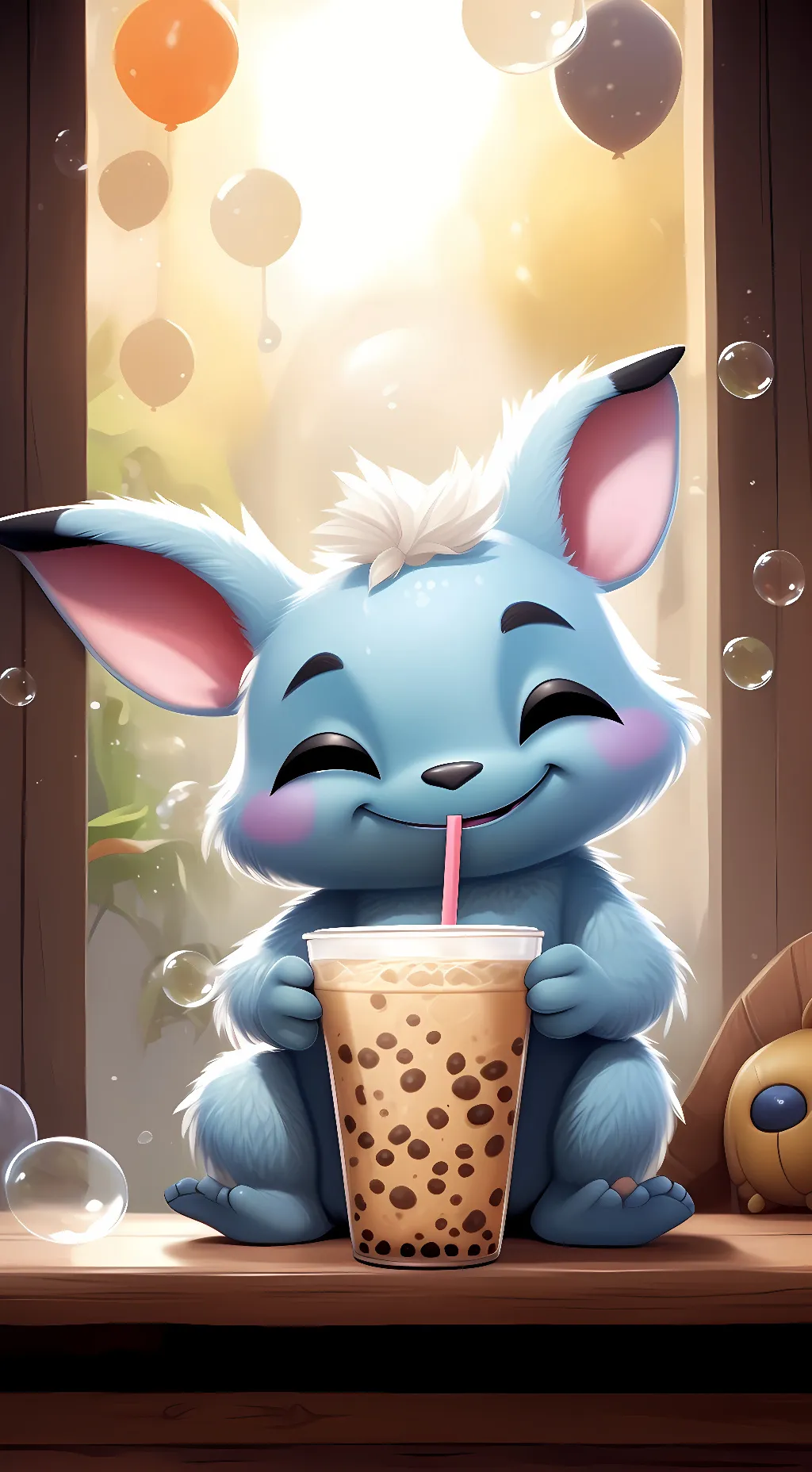 ai character: Stitch background