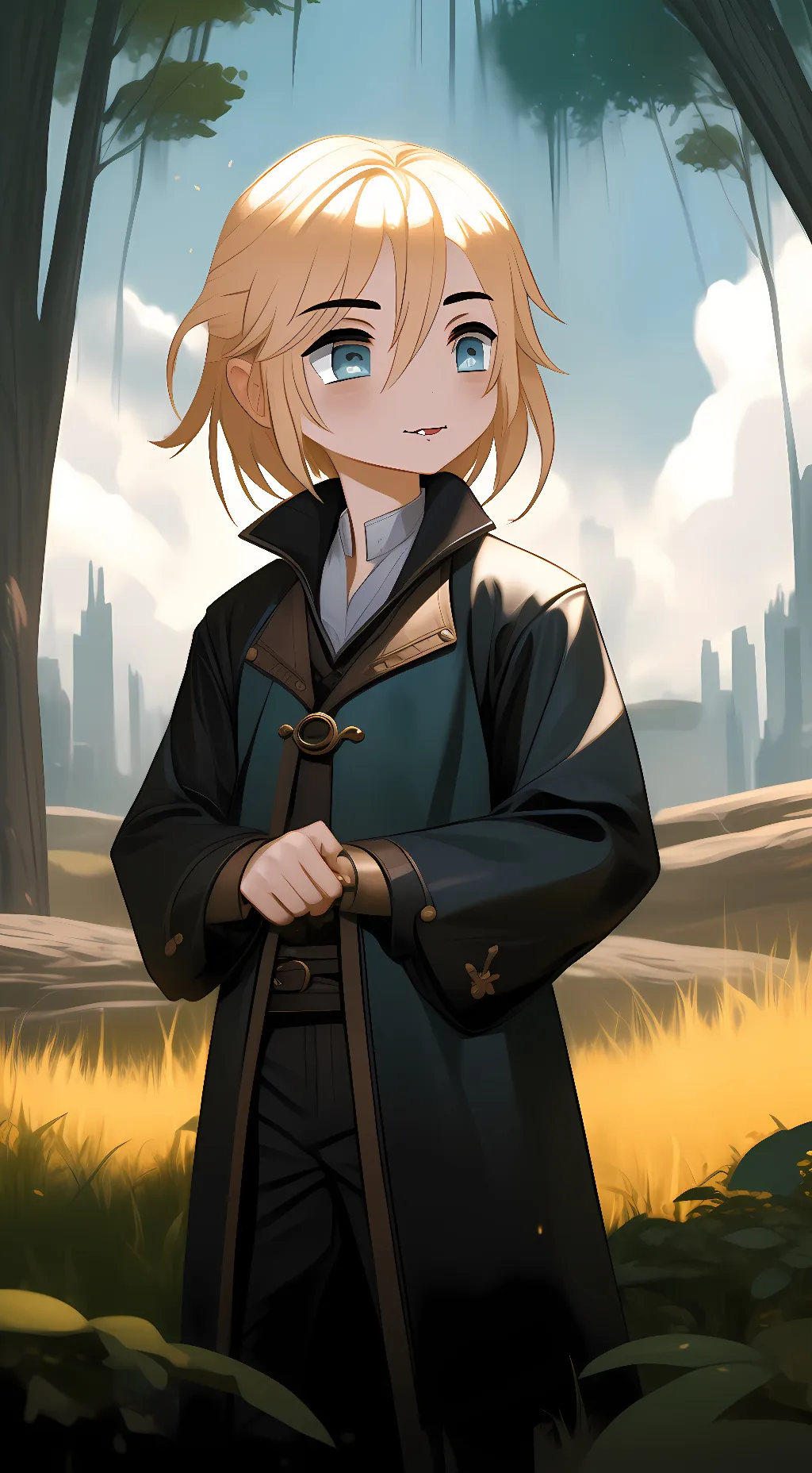 ai character: olive background