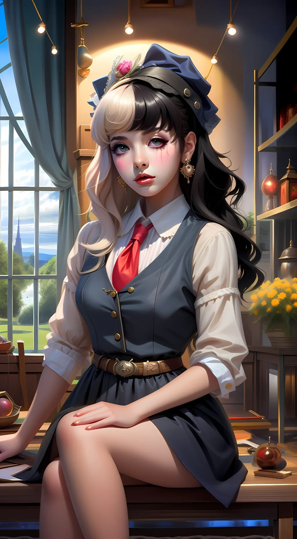 ai character: Melanie Martinez  background