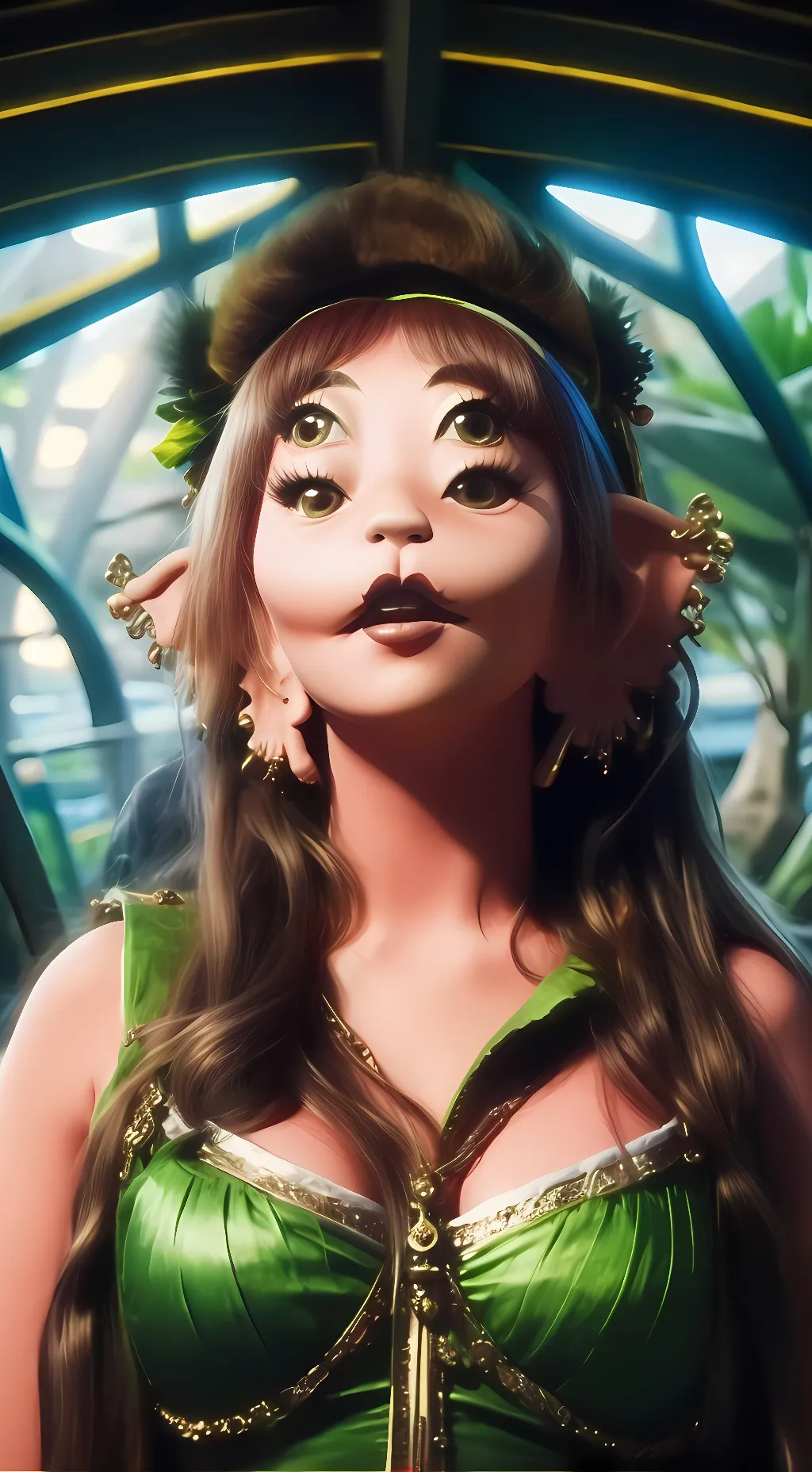 ai character: PORTALS 🍄🦋 background