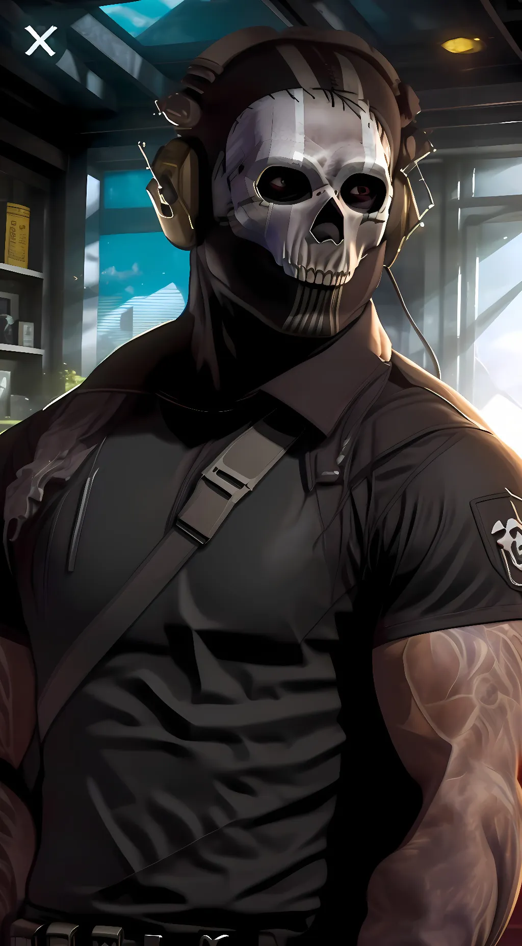 ai character: Ghost Simon riley background