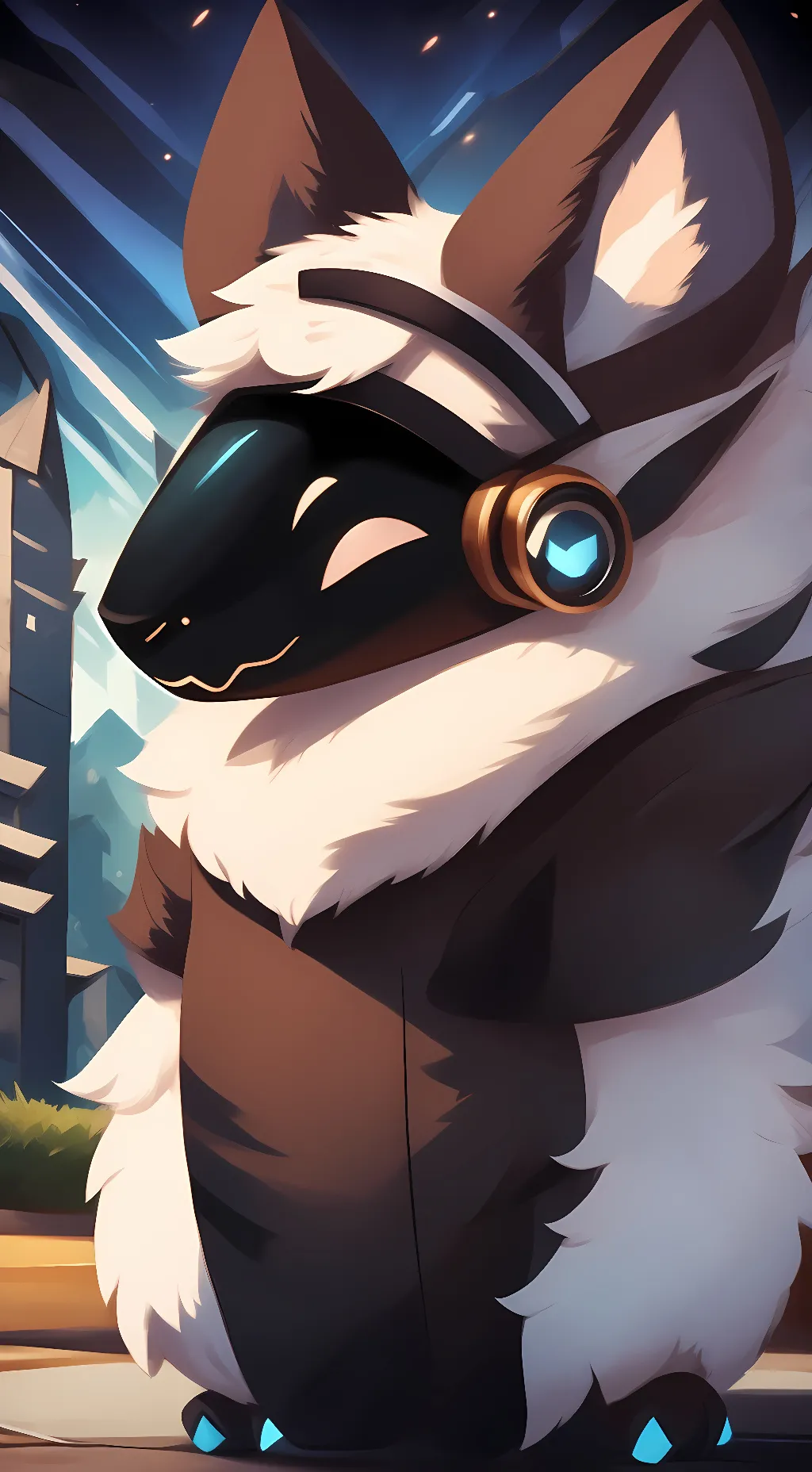 ai character: Snow background