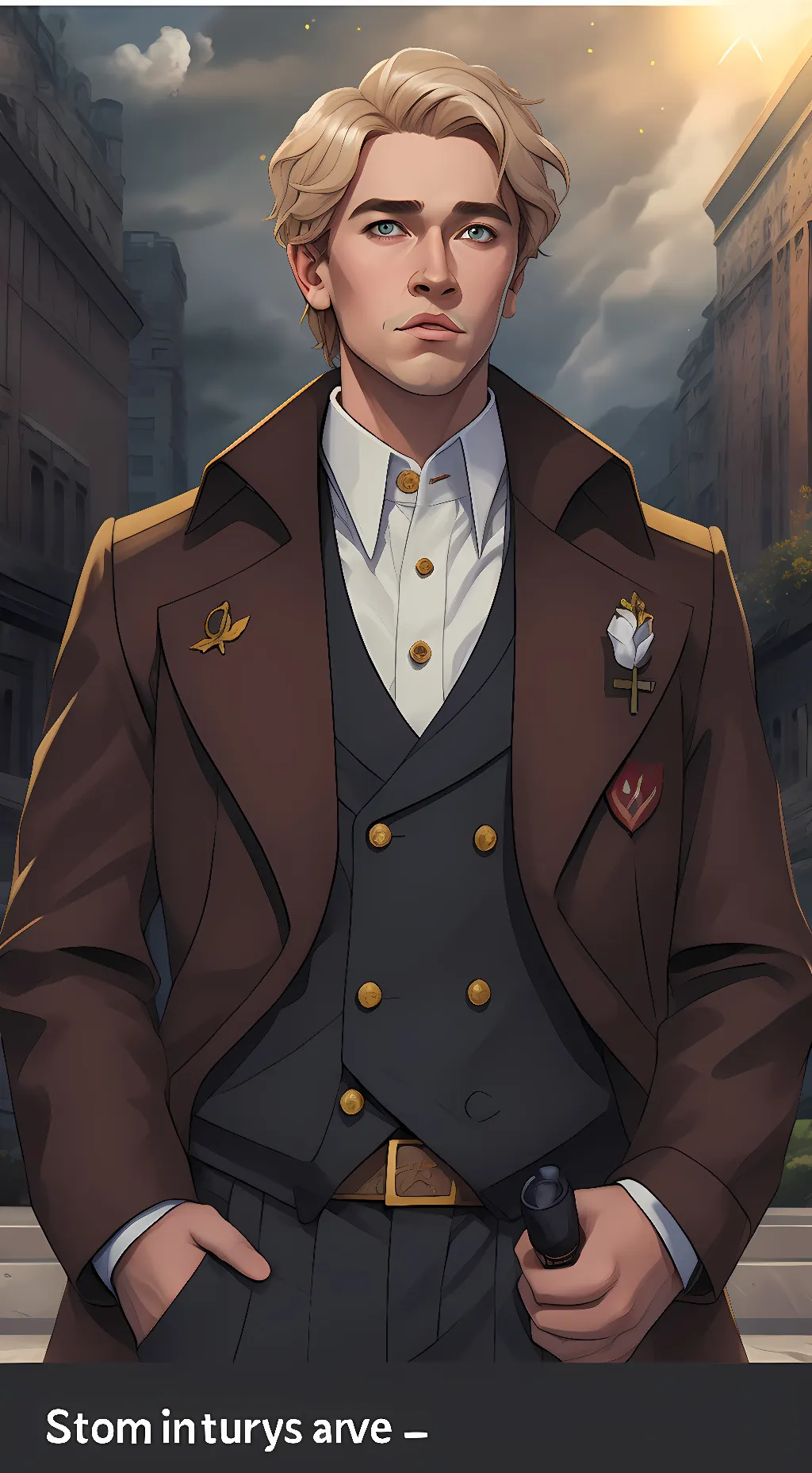 ai character: Snow background