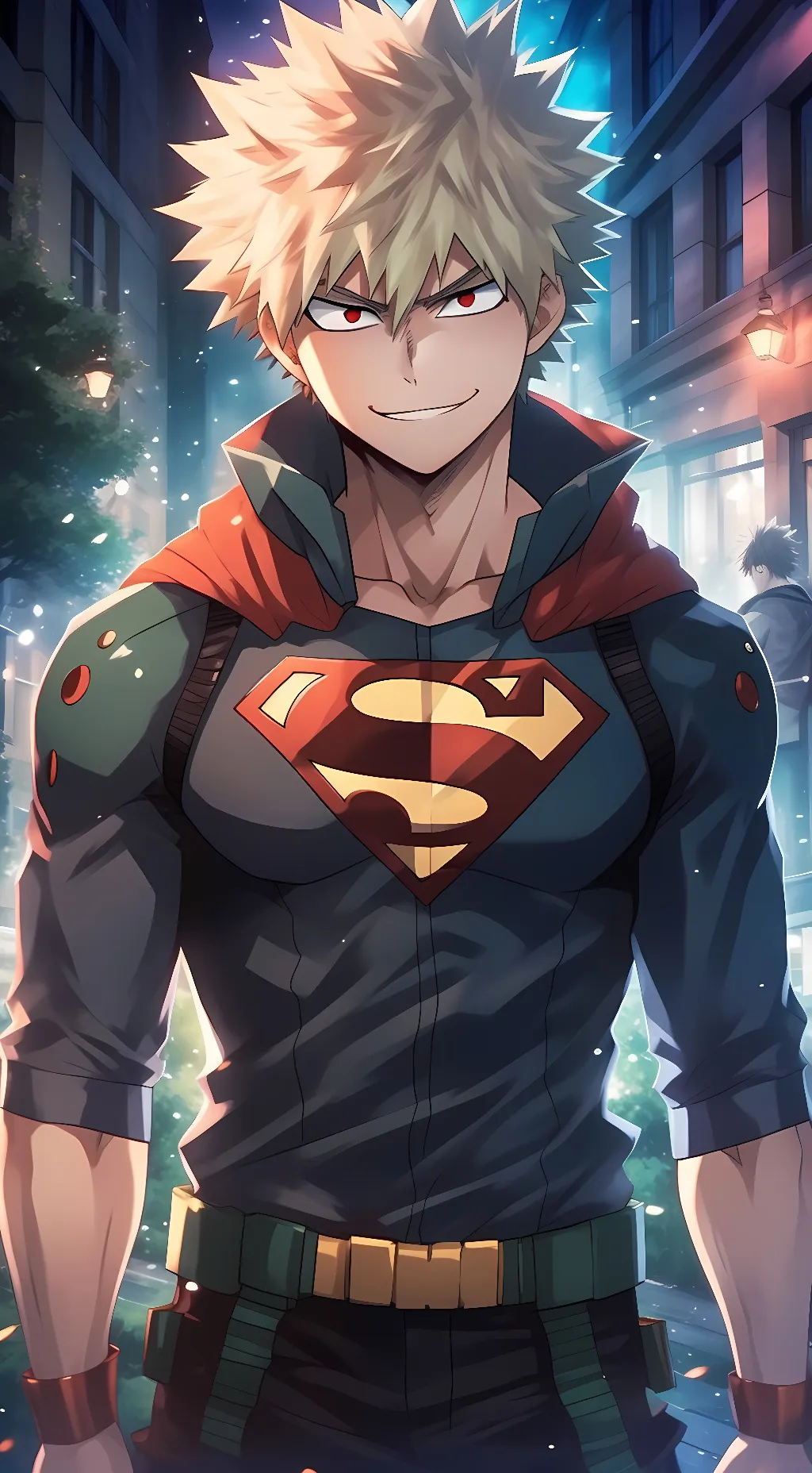 ai character: Halloween Bakugo background