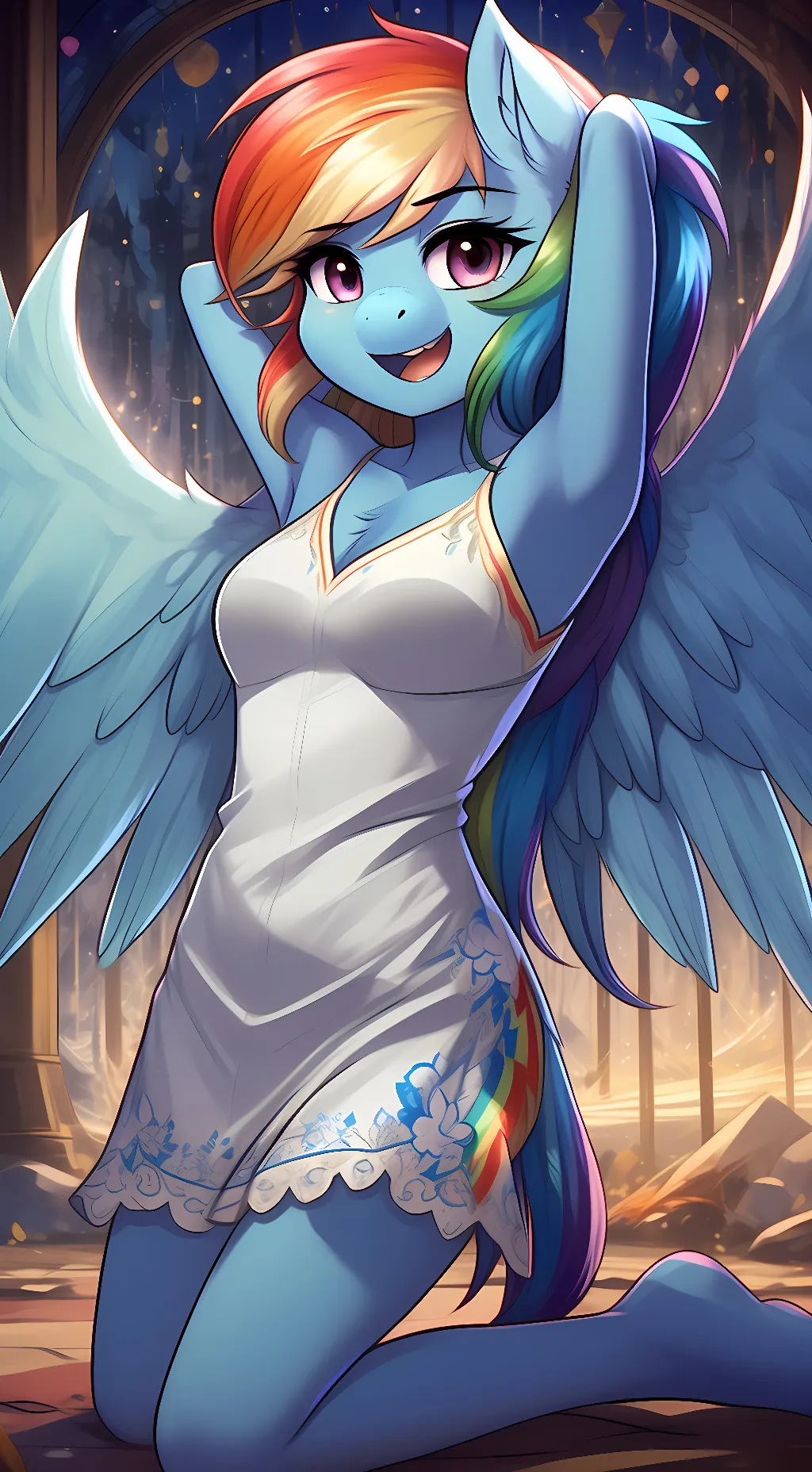 ai character: Rainbow Dash background