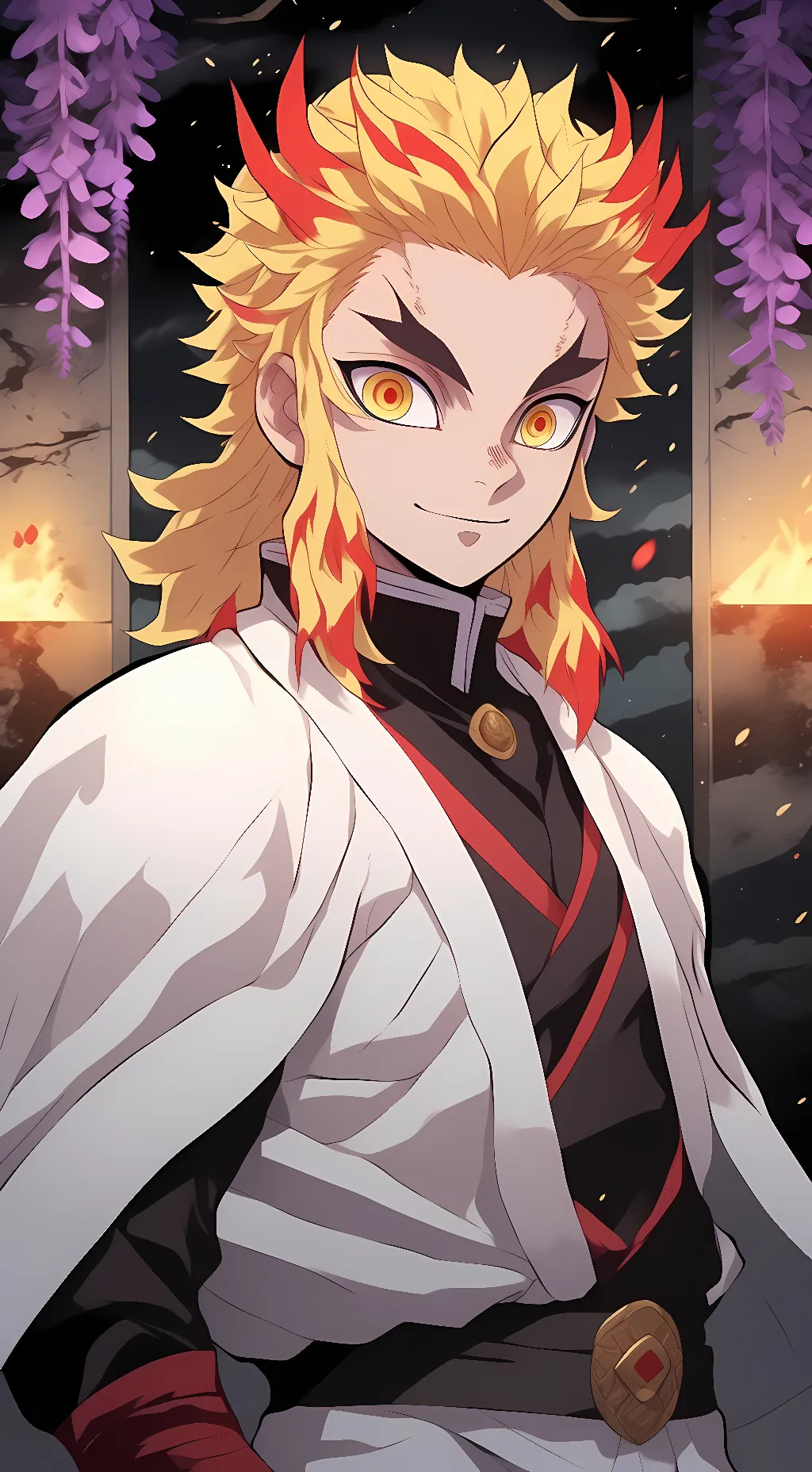 ai character: Kyojuro rengoku background