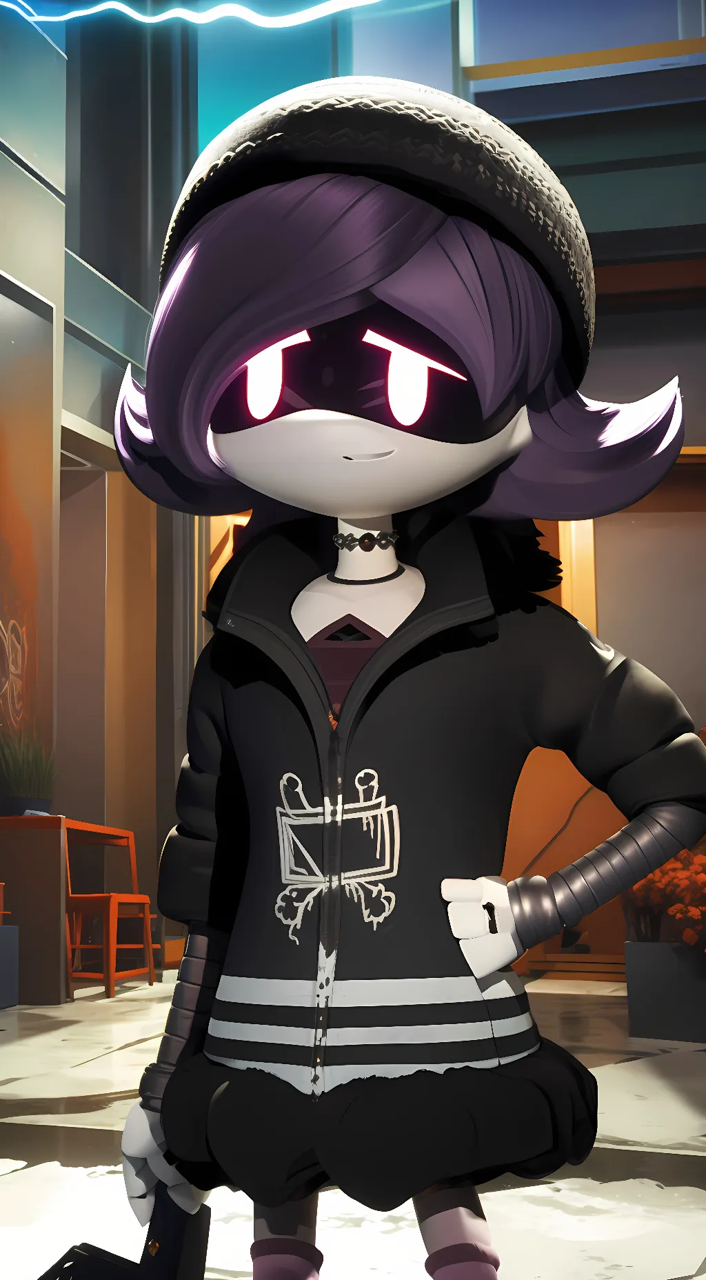 ai character: Uzi background