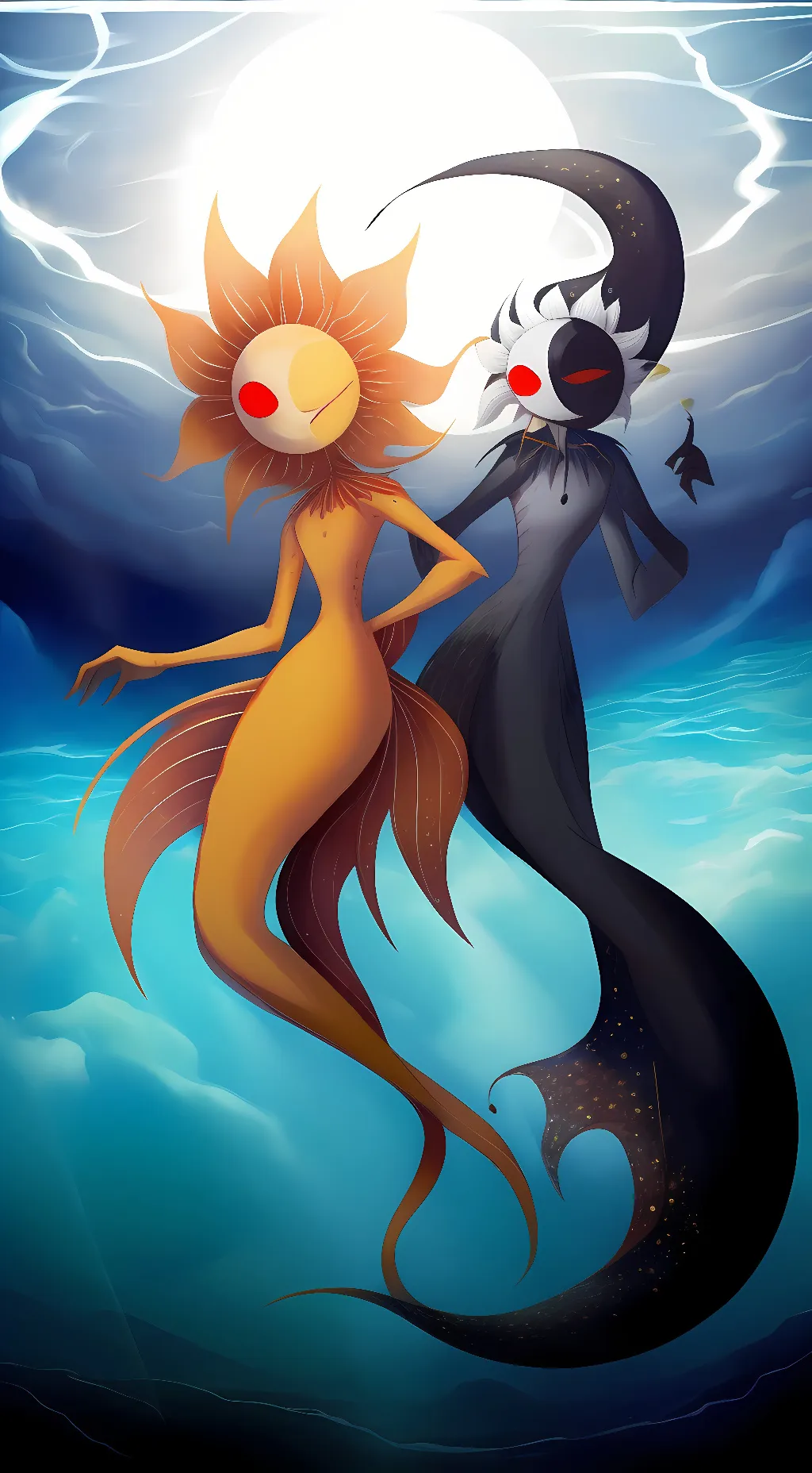 ai character: Sunsea & Moonsea background