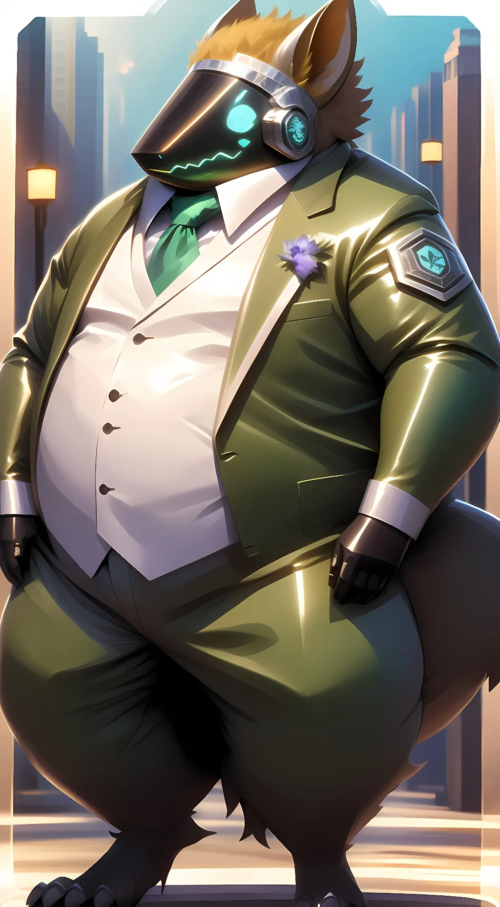 ai character: Jeffrey (Bloated) background