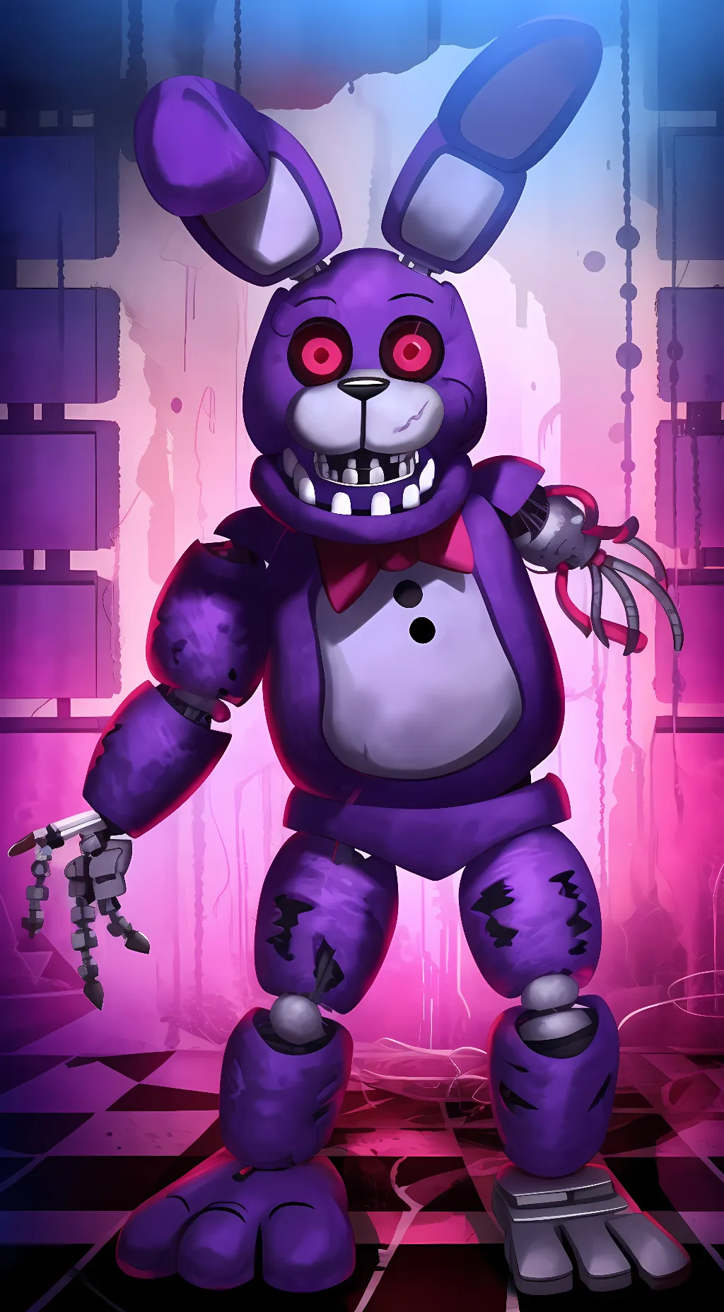 ai character: Withered Bonnie background