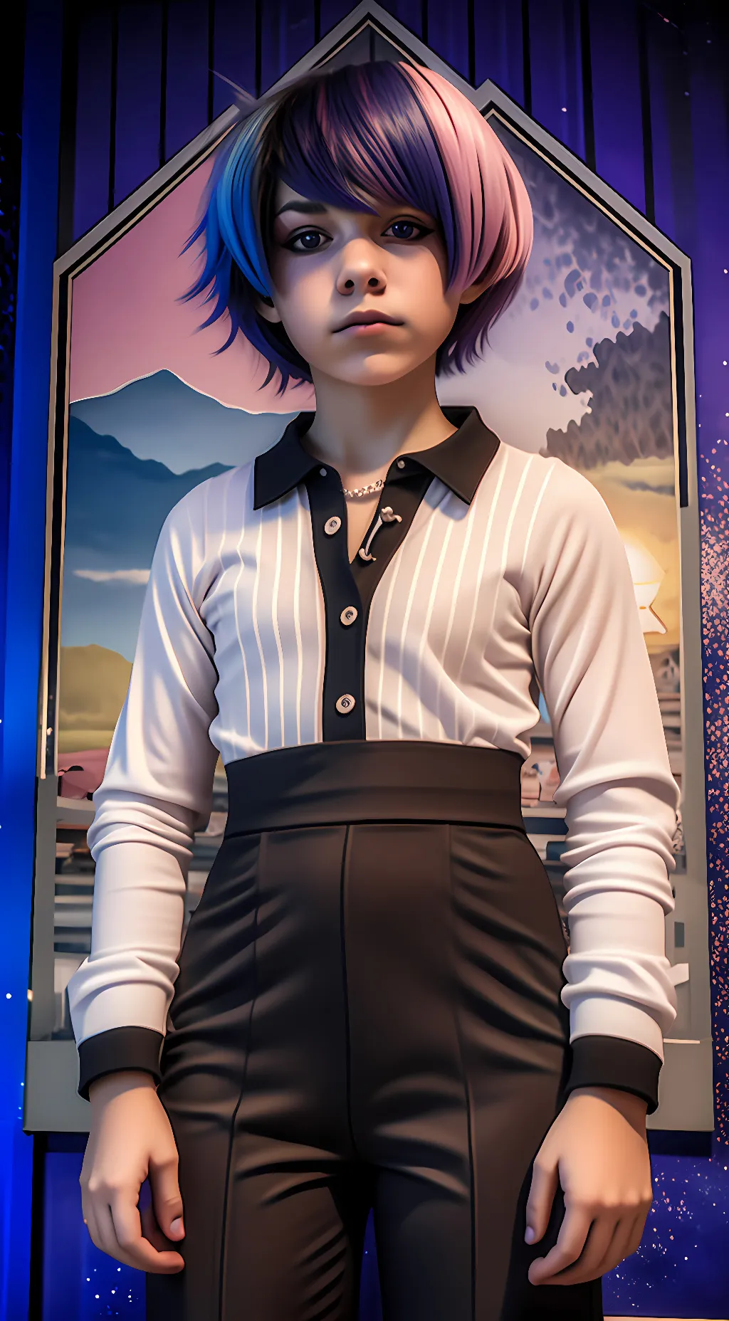 ai character: Genderfluid Kai background