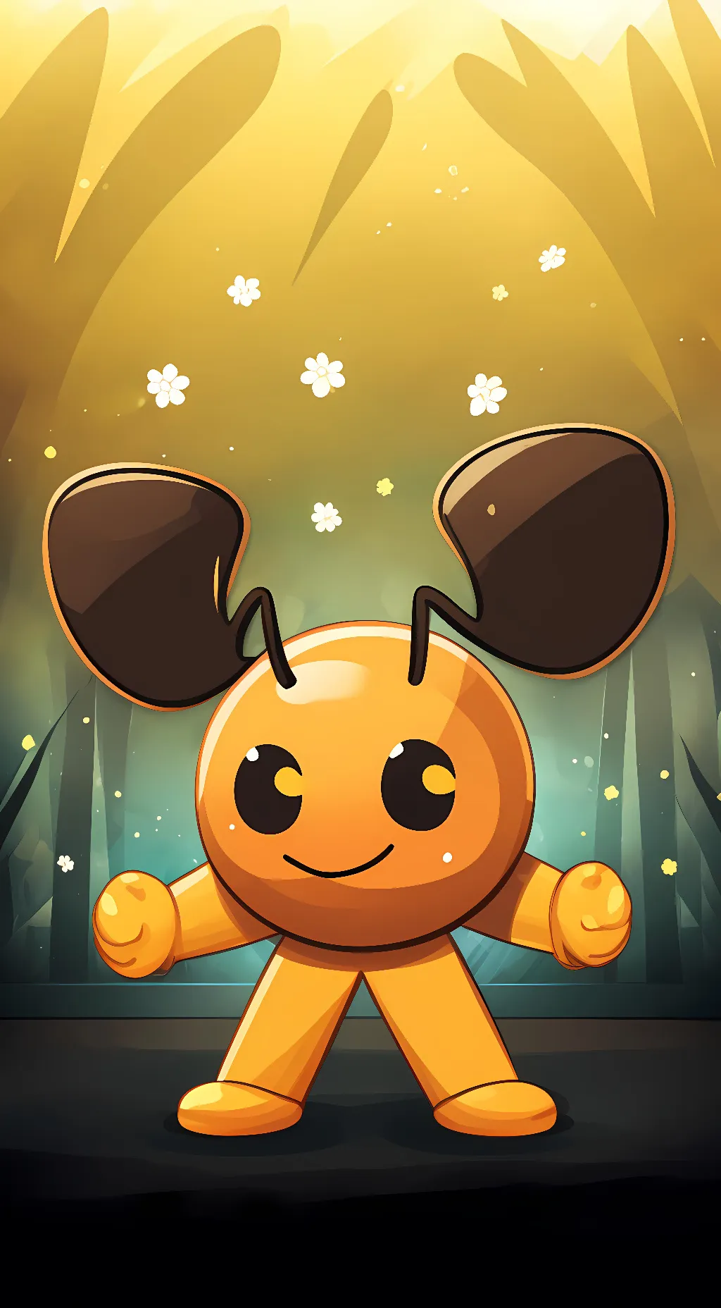 ai character: Butter background