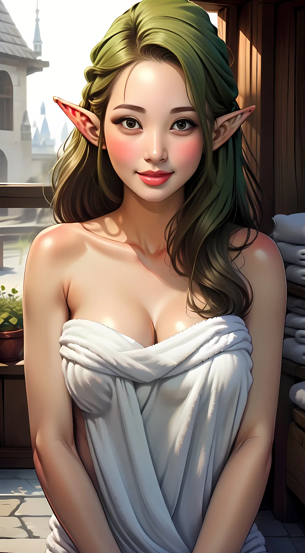 ai character: Olive background