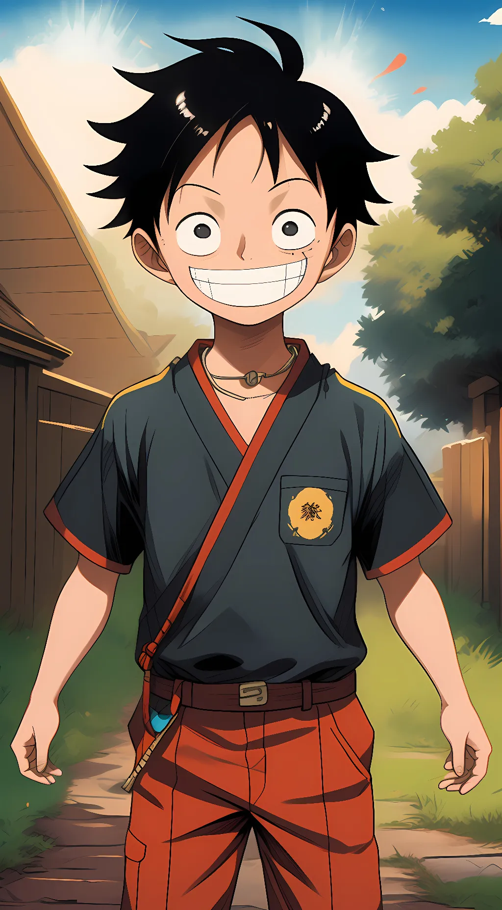 ai character: Luffy background