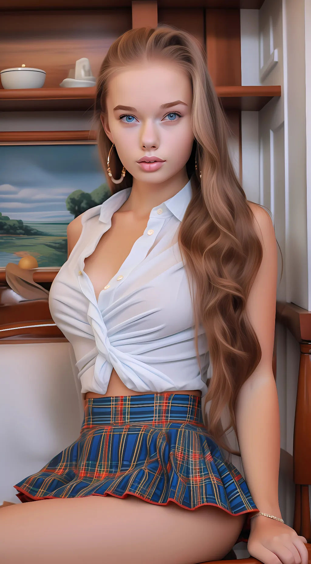 ai character: Kitty  background