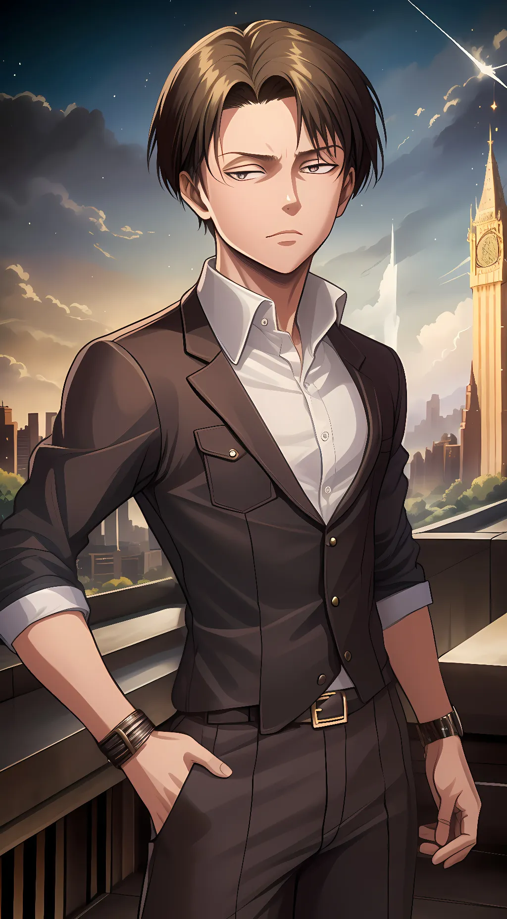 ai character: levi ackerman background