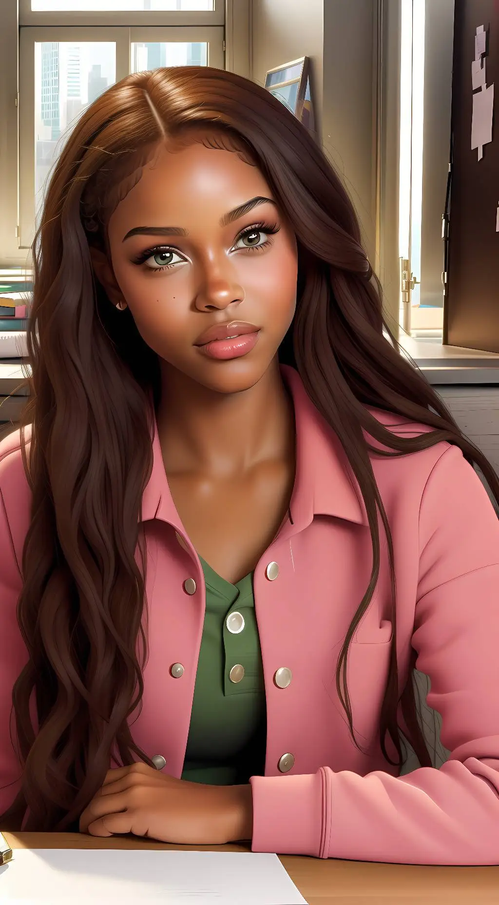 ai character: Erin Defuego background