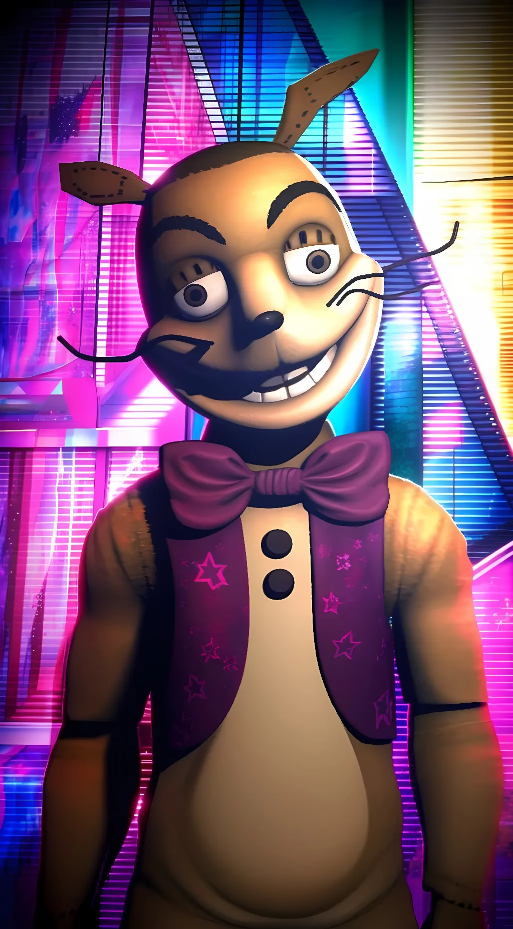 ai character: Glitchtrap  background