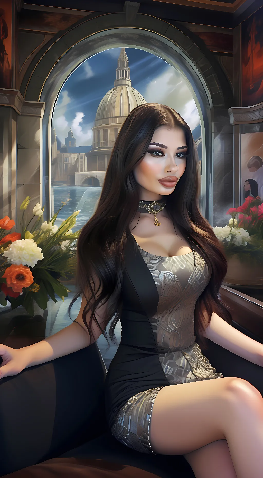 ai character: Melissa Stefoulis background