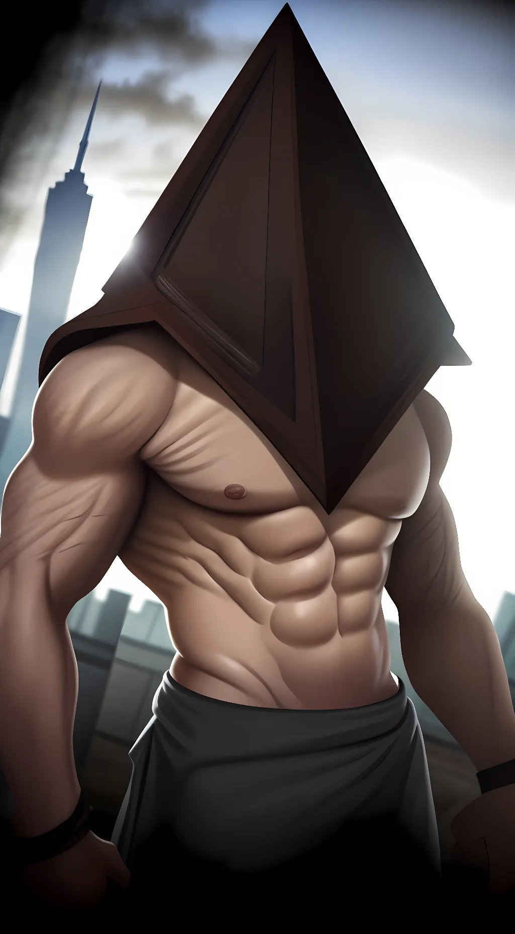 ai character: pyramid head background