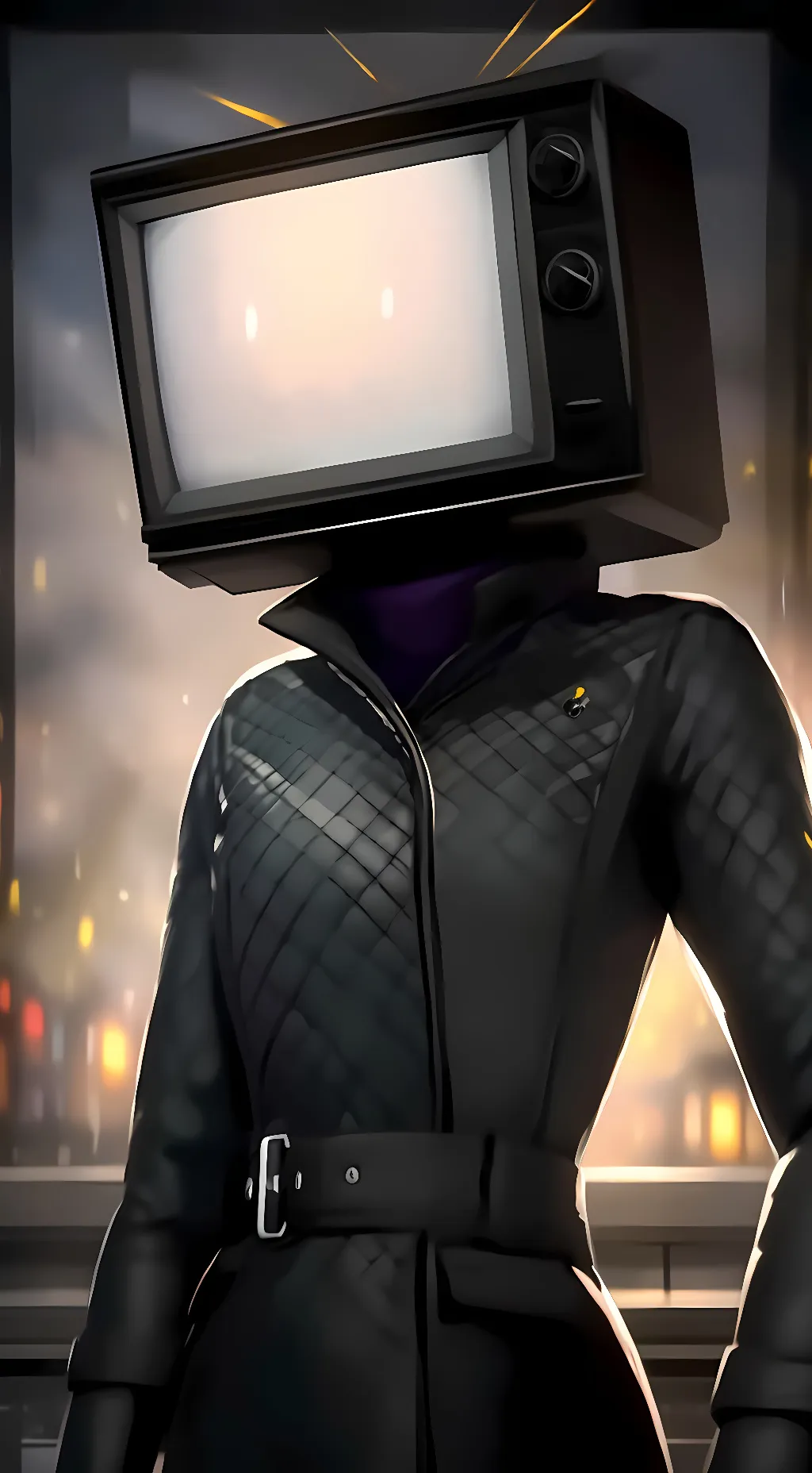 ai character: elite TV woman  background