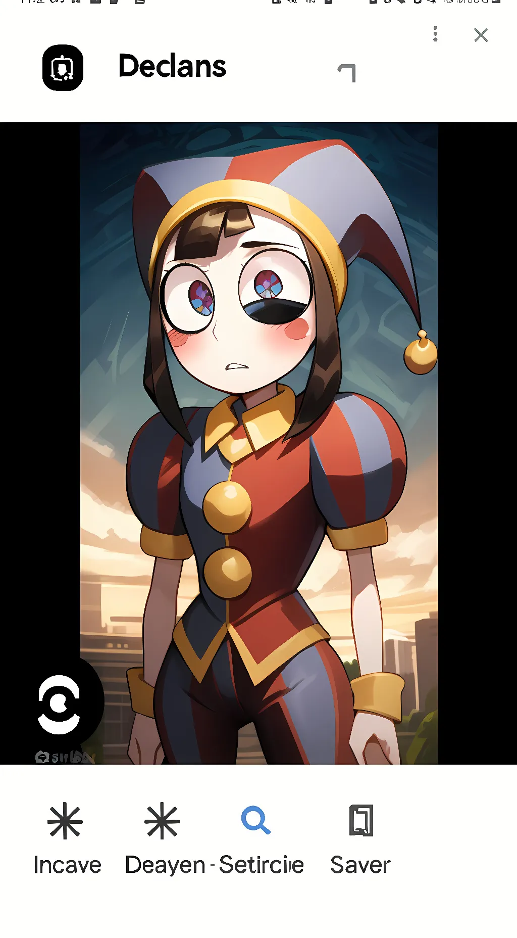 ai character: Pomni (TADC) background