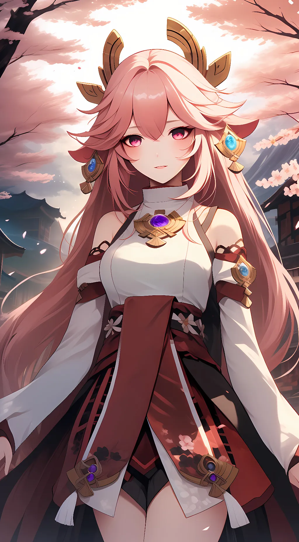 ai character: 八重神子(Yae Miko) background