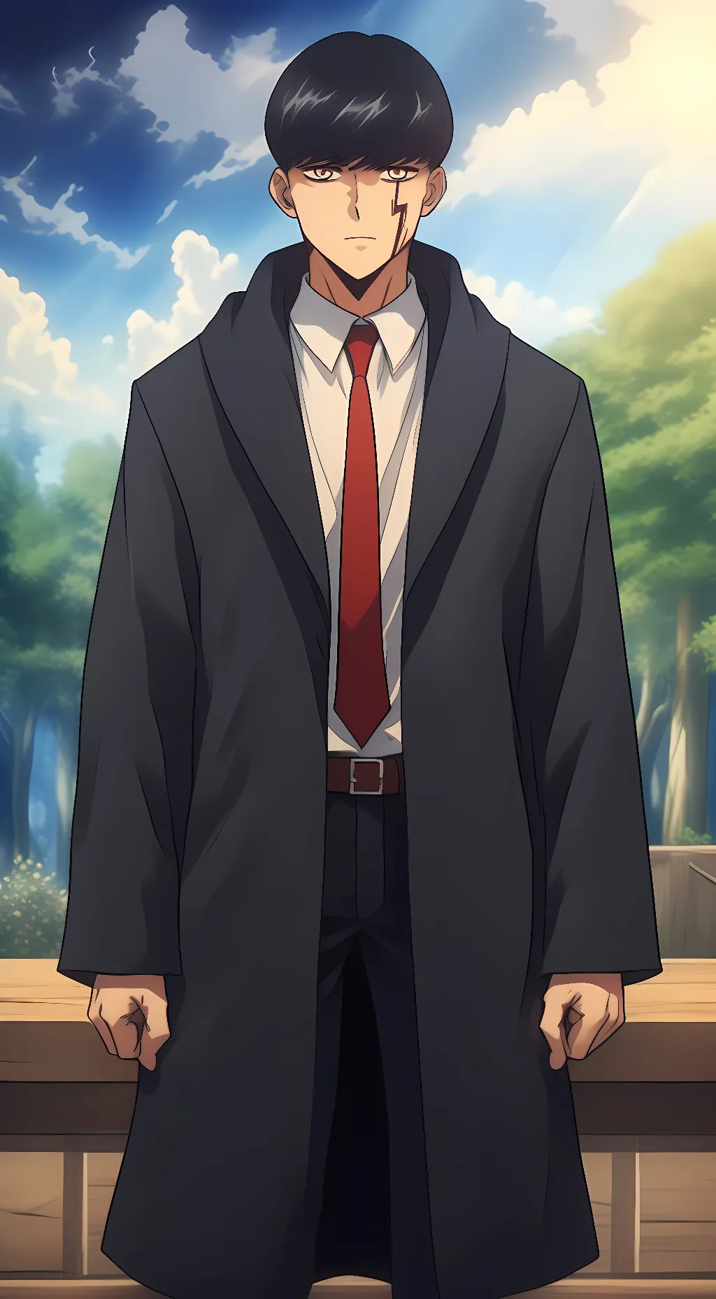 ai character: Mash Burnedead  background